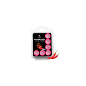 6 boules de massage brésiliennes triple effet froid, chaud et vibration 